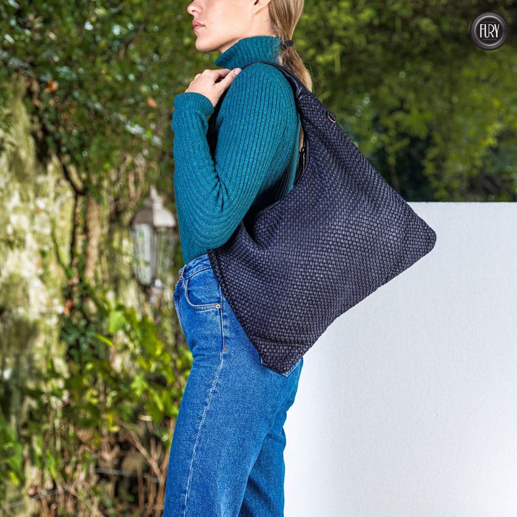 Borsa Anastasia in pelle intrecciata