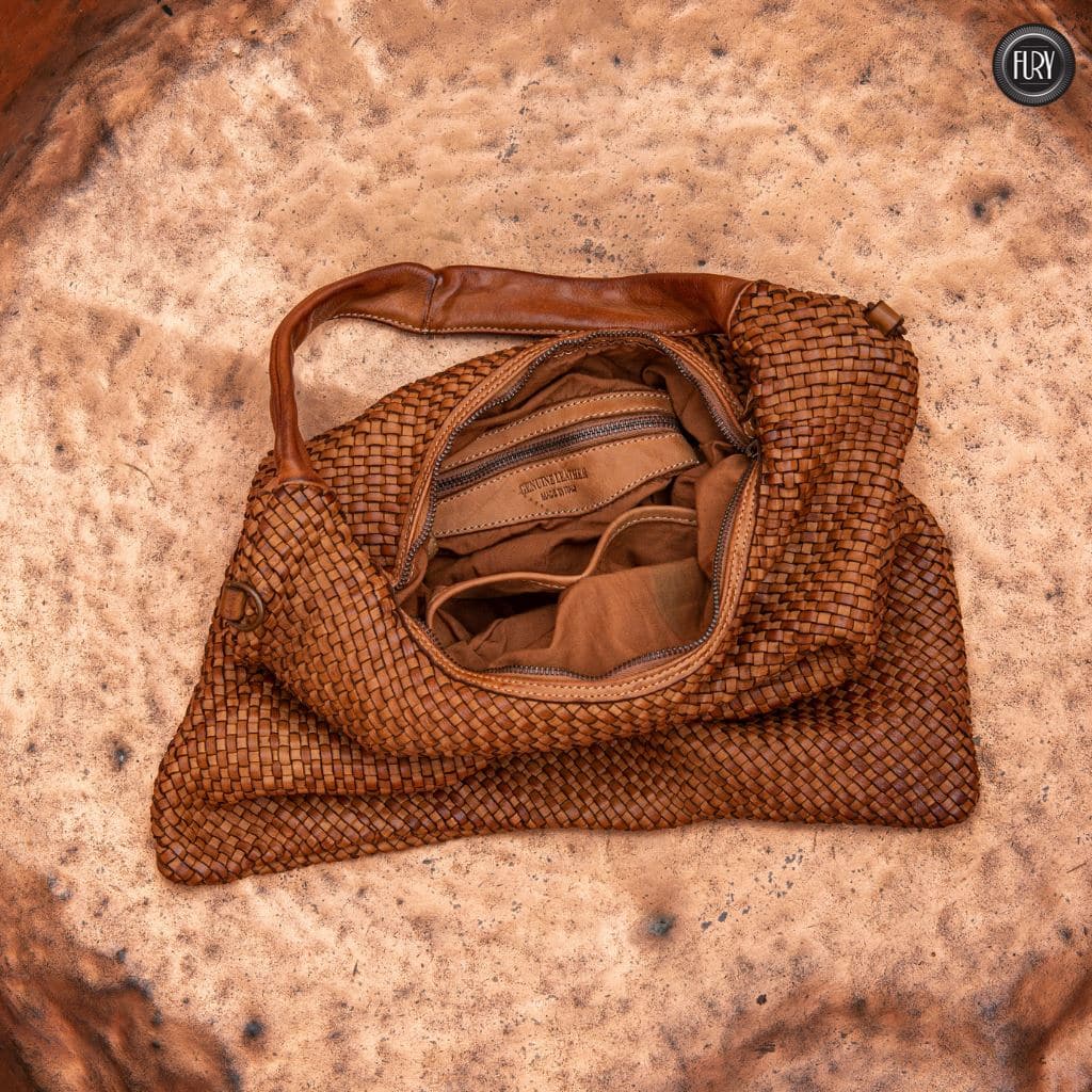 Borsa Anastasia in pelle intrecciata