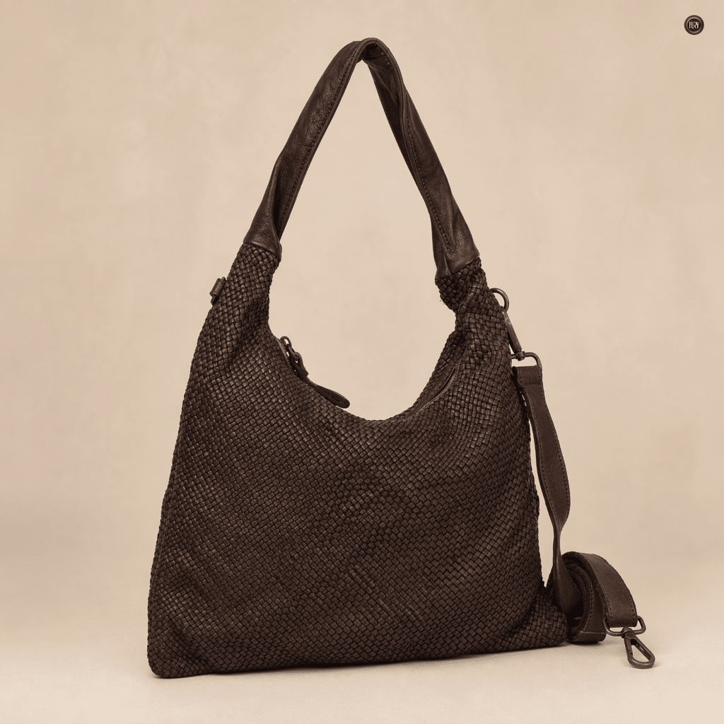 Borsa Anastasia in pelle intrecciata