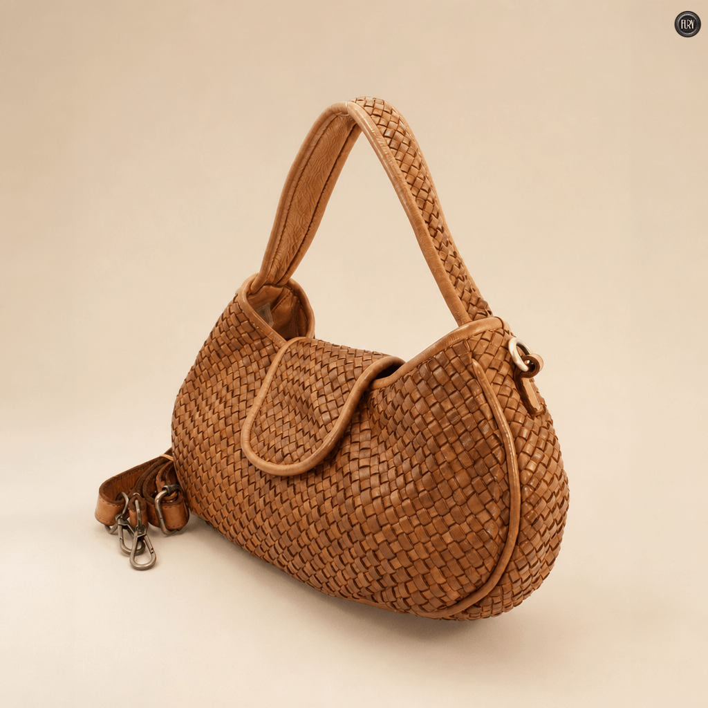 Borsa Clarissa in pelle intrecciata