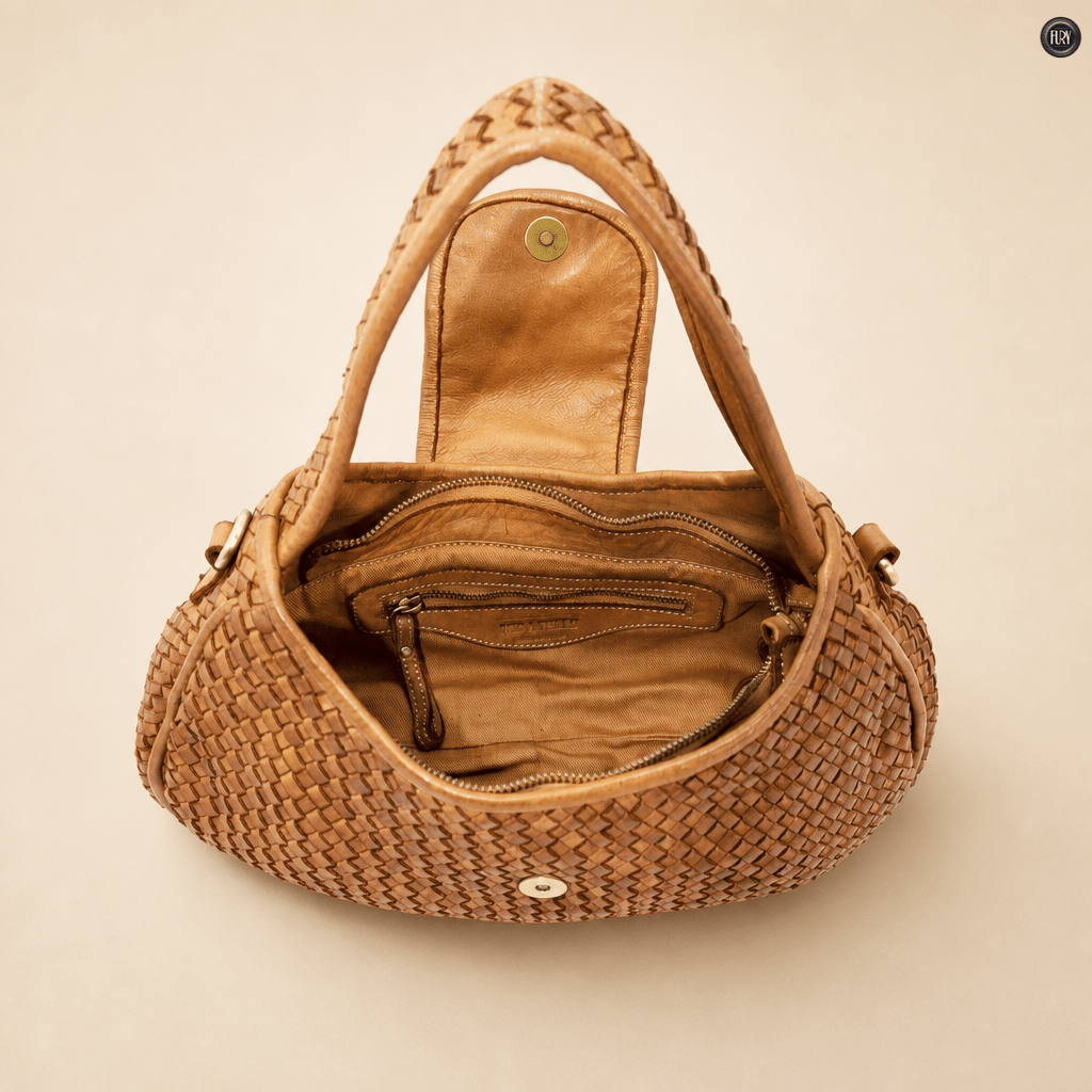 Borsa Clarissa in pelle intrecciata