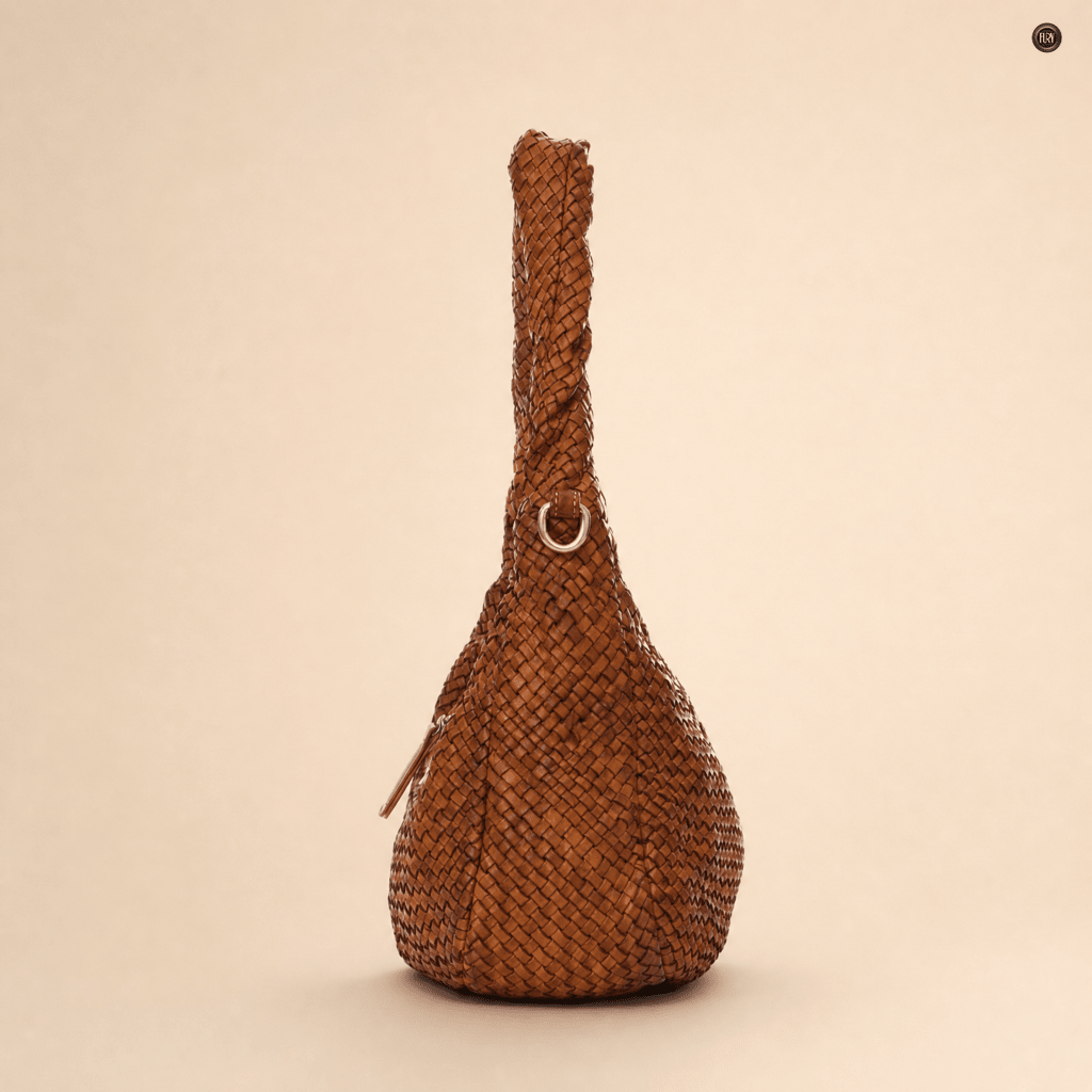 Borsa Elvira in pelle intrecciata
