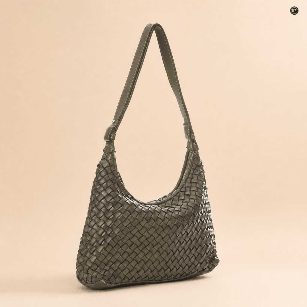 Borsa Laura in pelle intrecciata