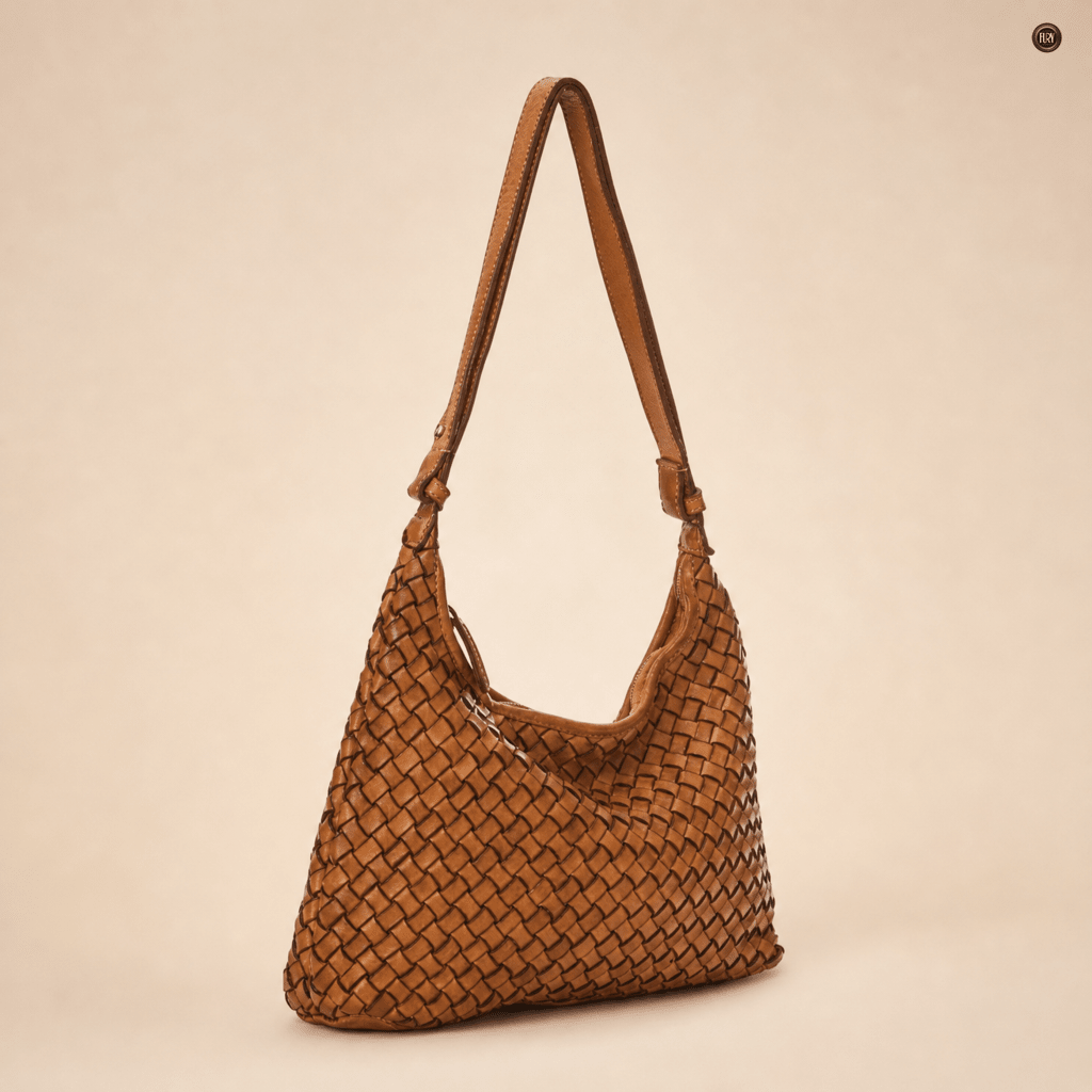 Borsa Laura in pelle intrecciata