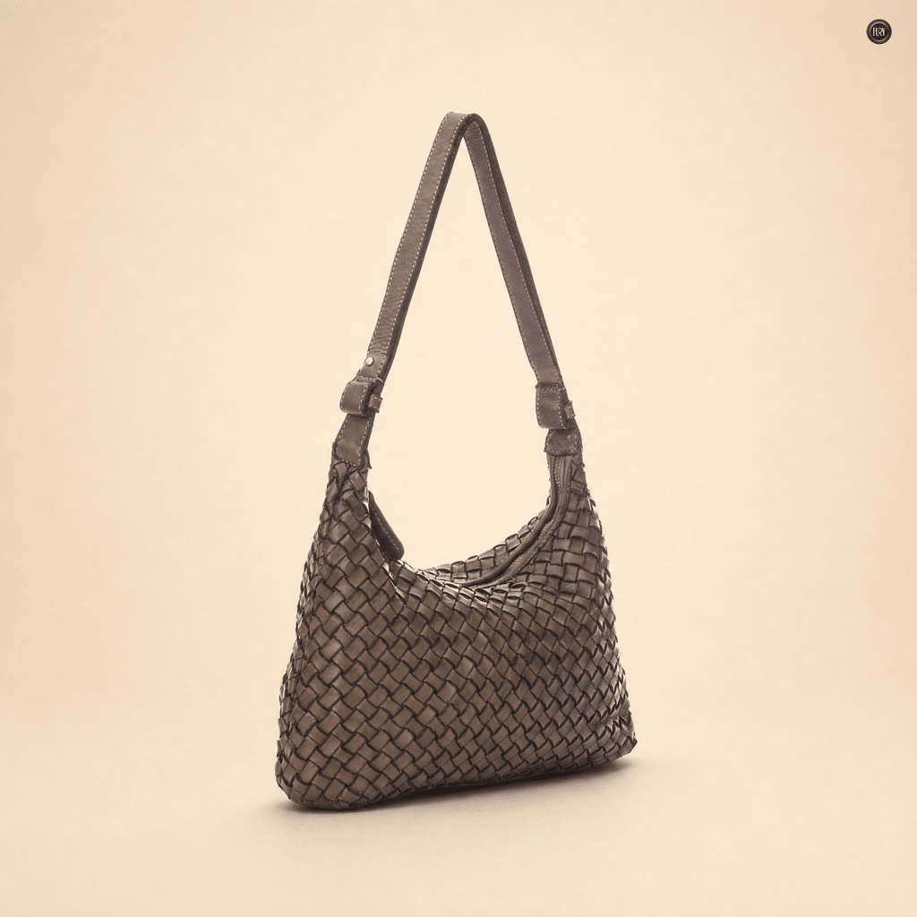 Borsa Laura in pelle intrecciata