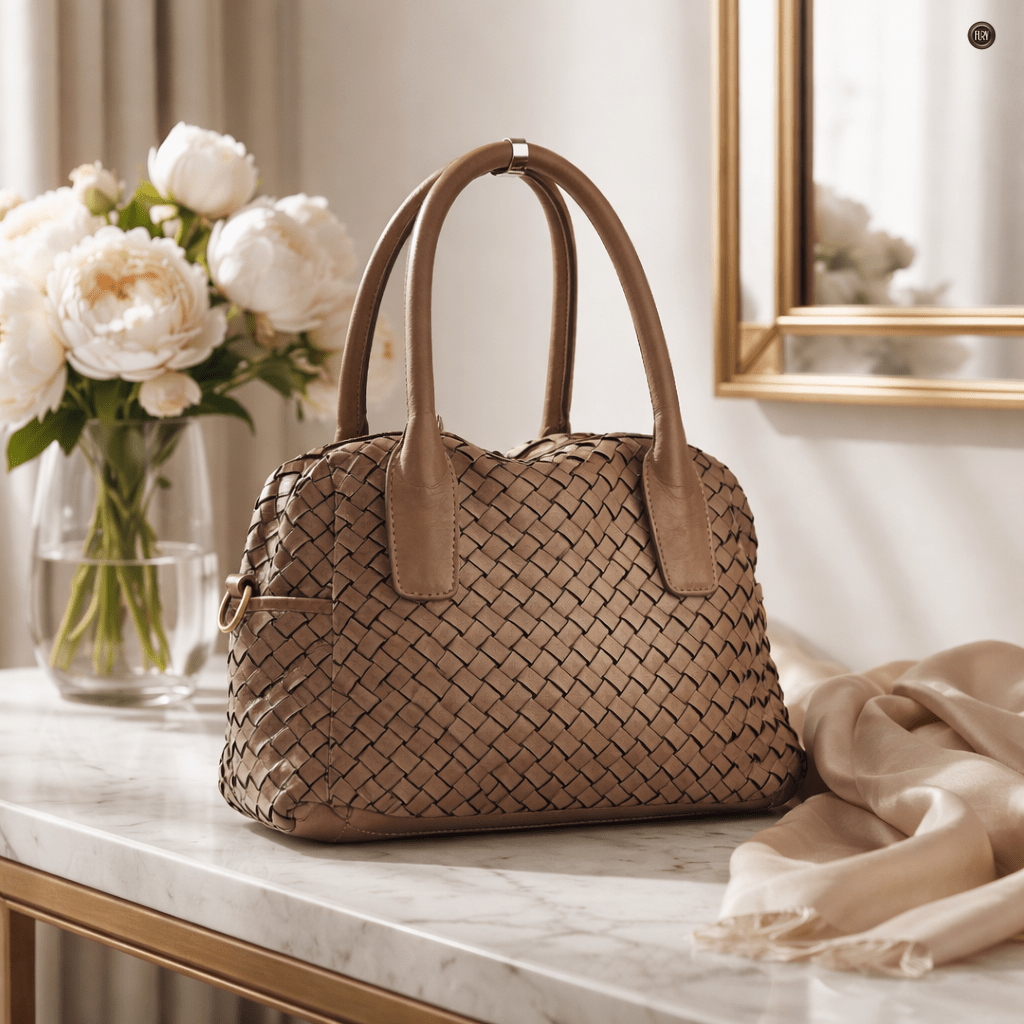 Borsa Lea in pelle intrecciata