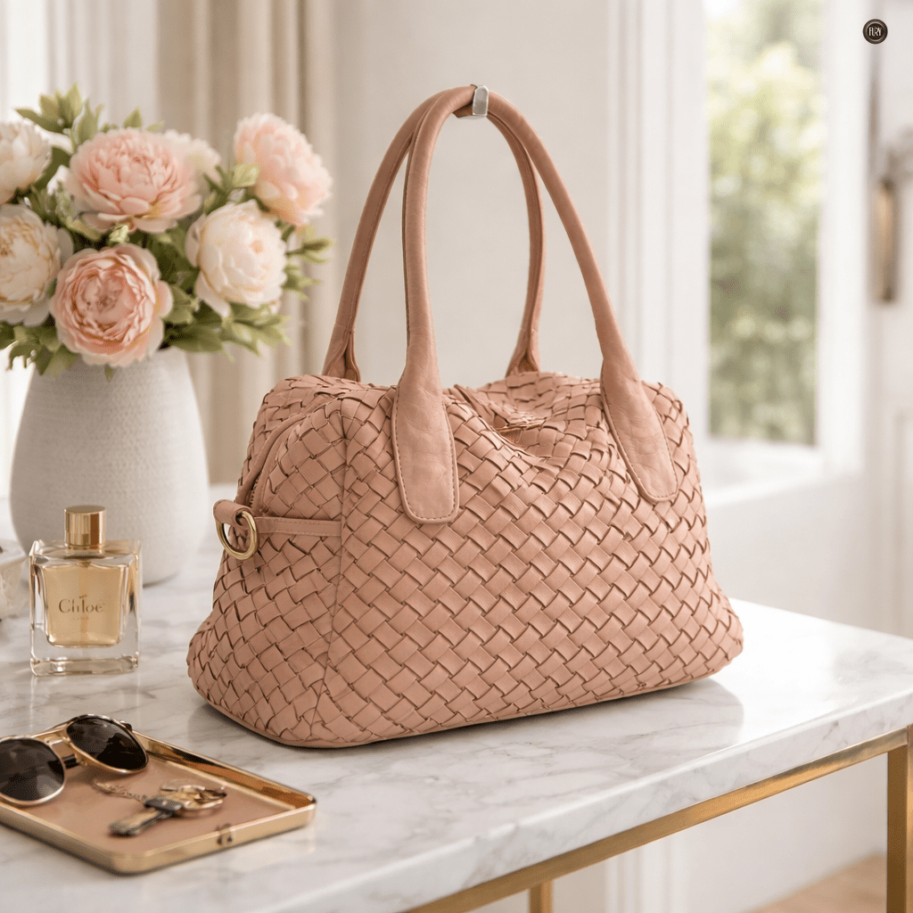 Borsa Lea in pelle intrecciata
