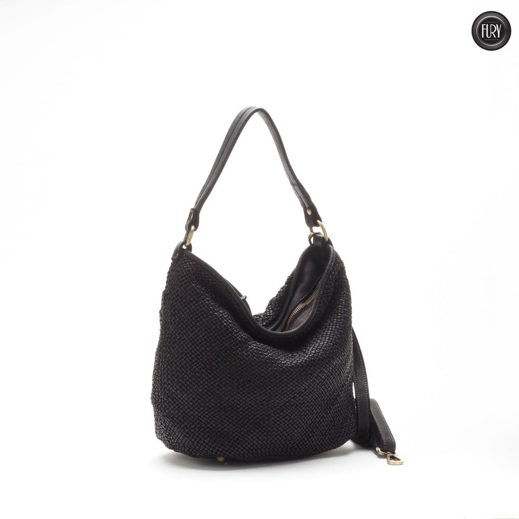 Borsa Linda in pelle intrecciata