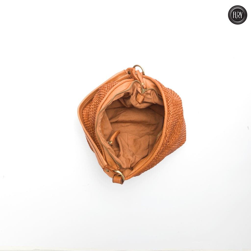 Borsa Linda in pelle intrecciata