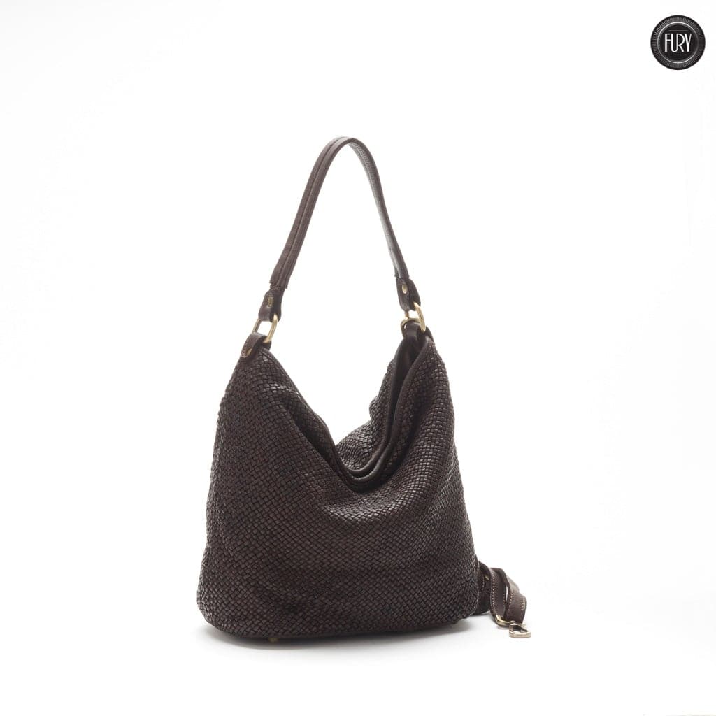 Borsa Linda in pelle intrecciata