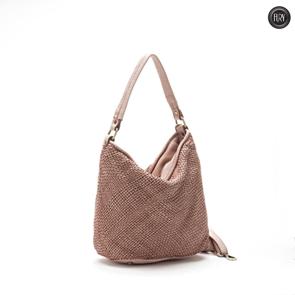 Borsa Linda in pelle intrecciata