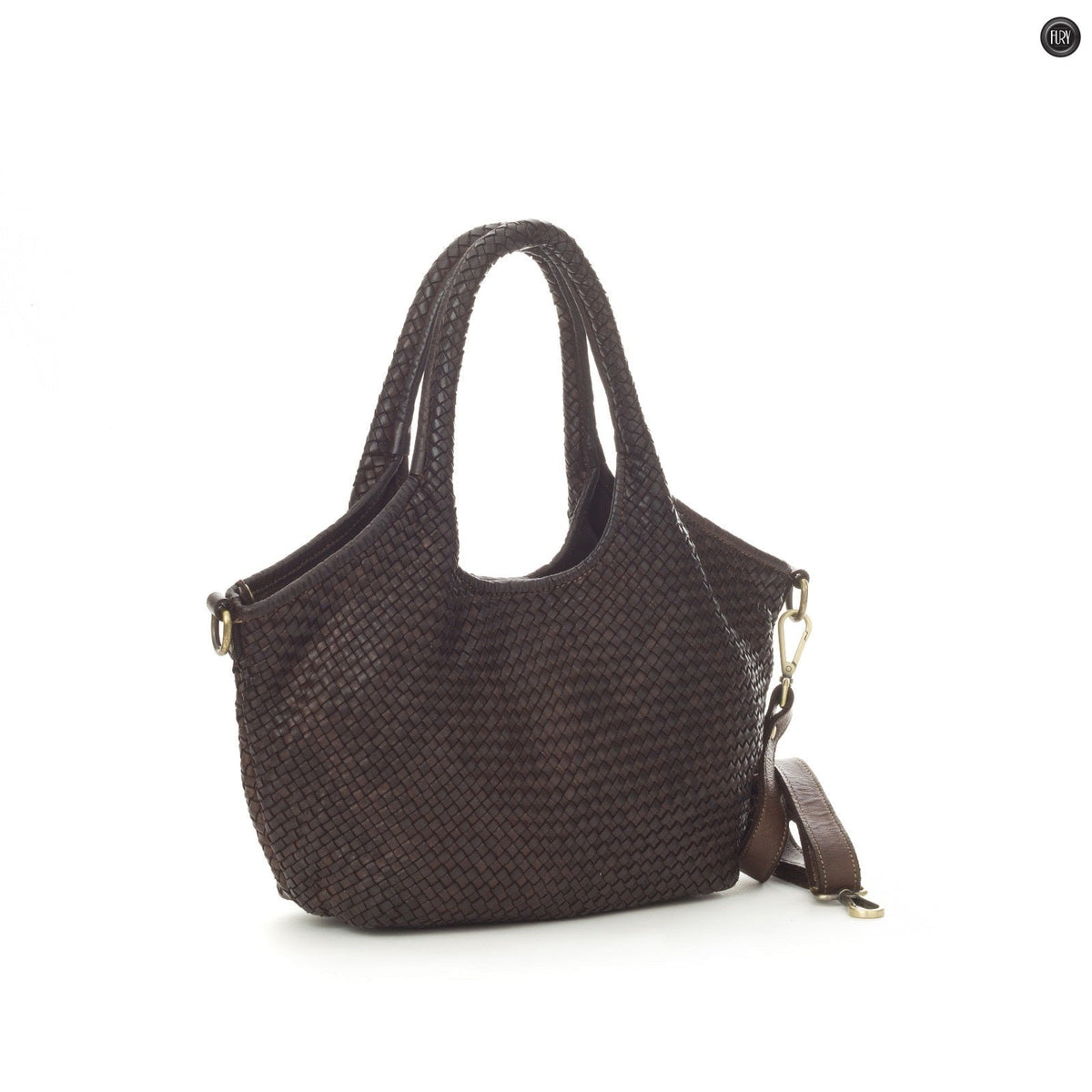 Borsa Nola in pelle intrecciata
