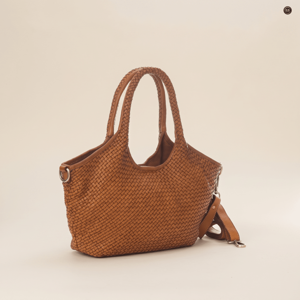 Borsa Nola in pelle intrecciata