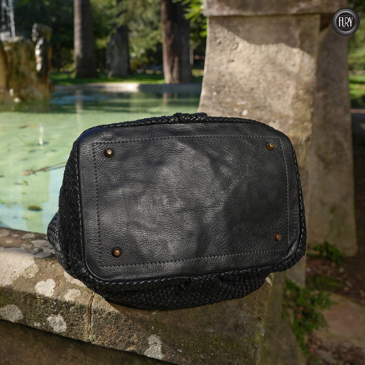Borsa Prime in pelle intrecciata