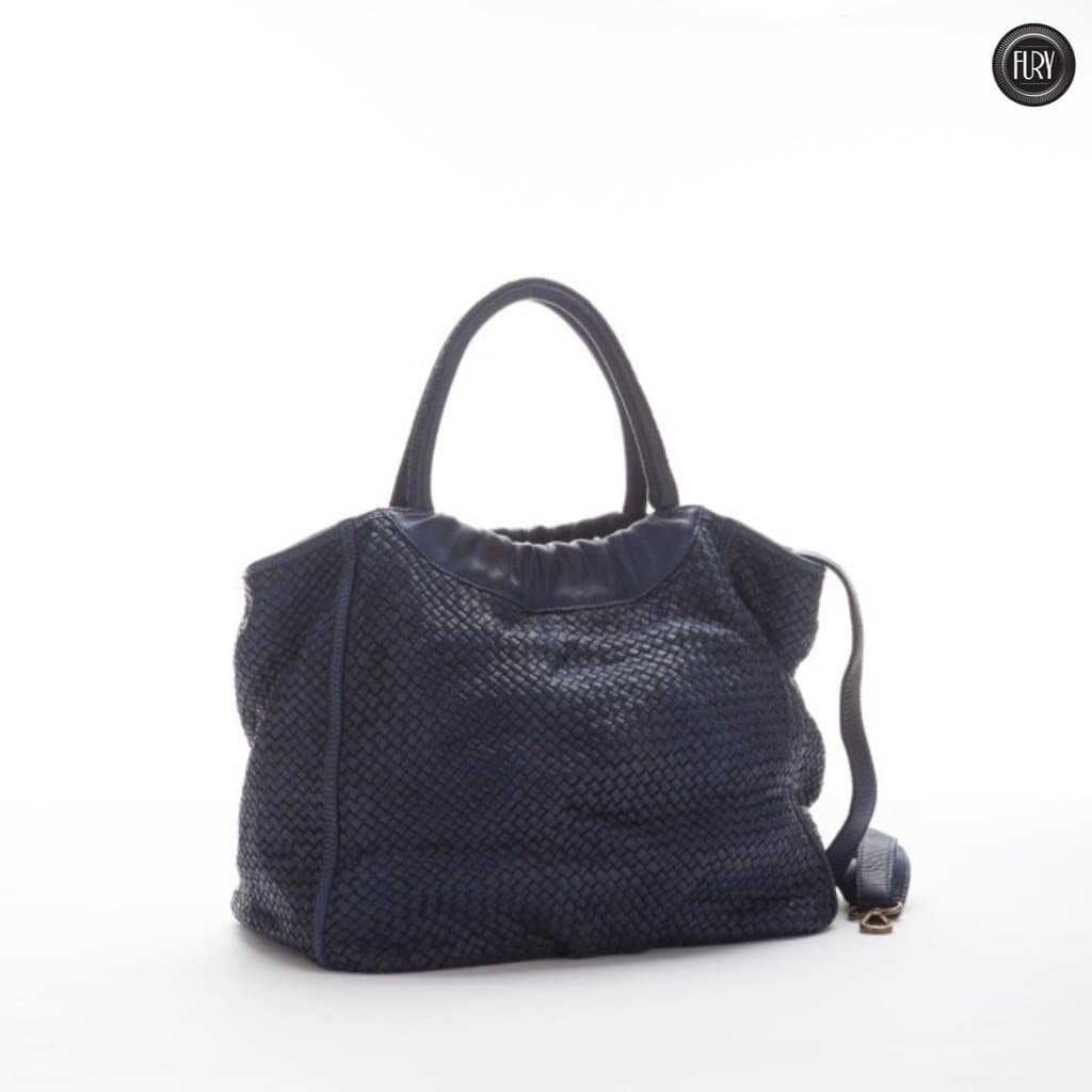 Borsa Prime in pelle intrecciata