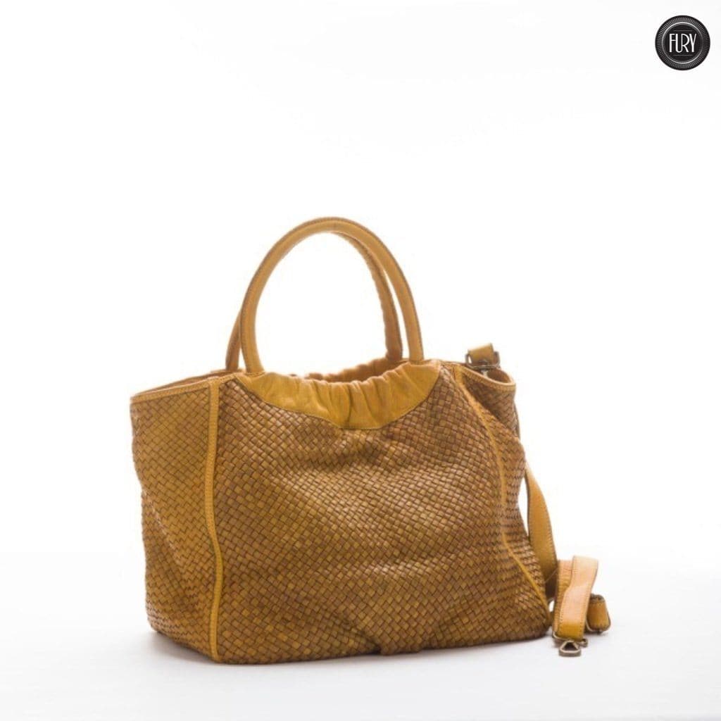 Borsa Prime in pelle intrecciata