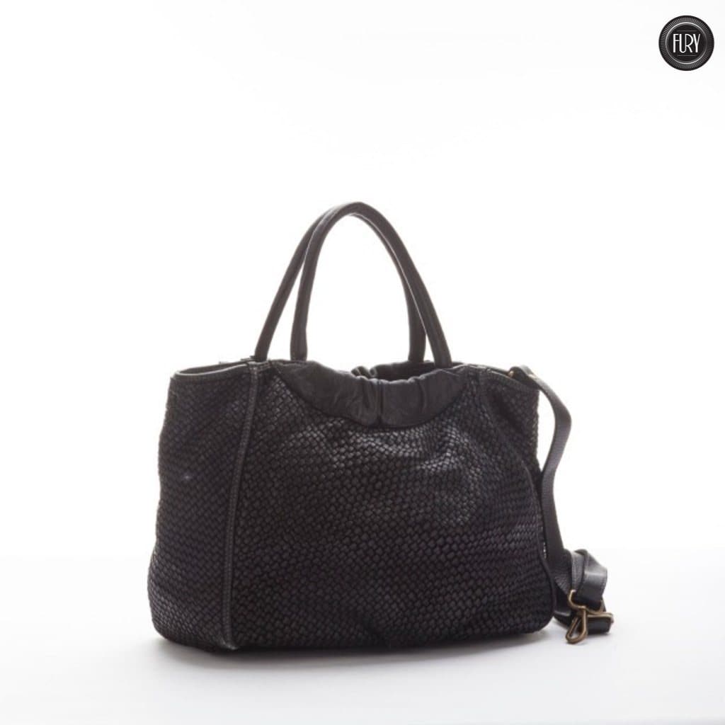 Borsa Prime in pelle intrecciata