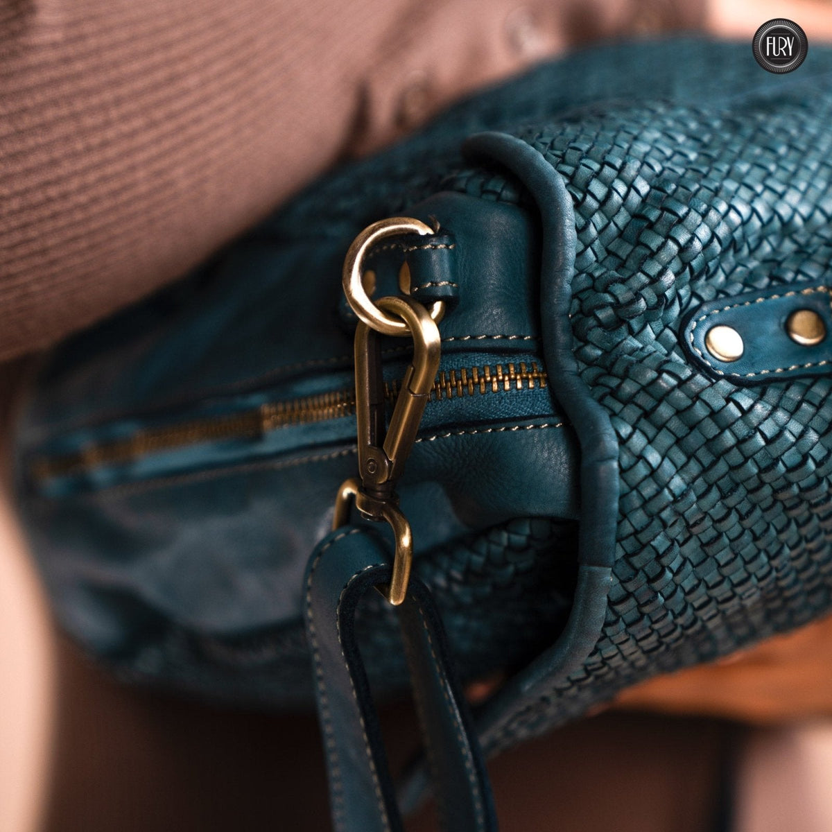 Borsa Siena Maxi in pelle intrecciata