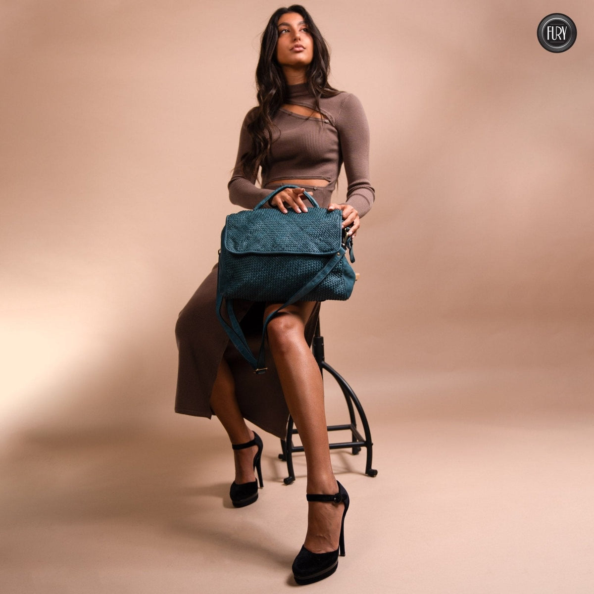 Borsa Siena Maxi in pelle intrecciata