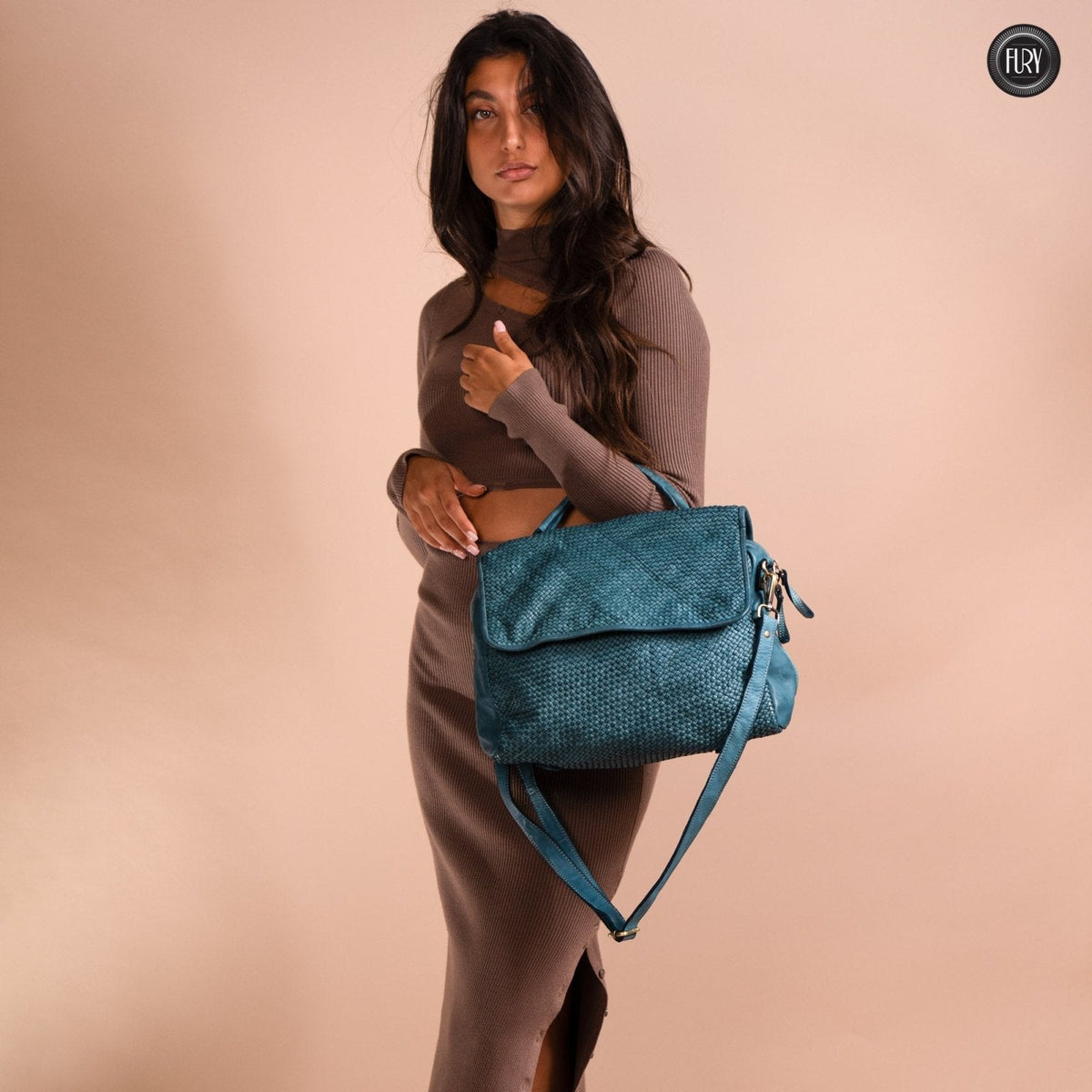 Borsa Siena Maxi in pelle intrecciata