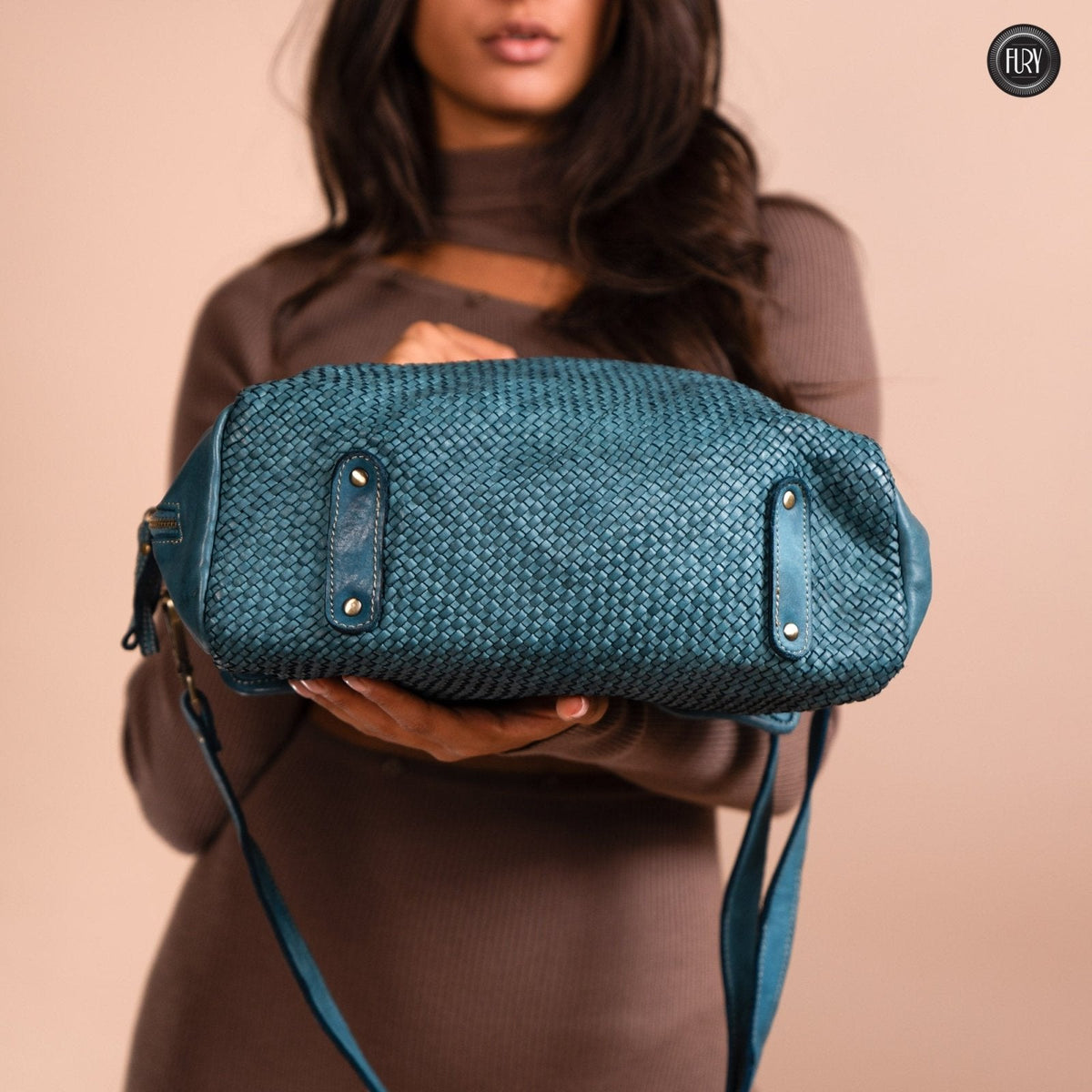 Borsa Siena Maxi in pelle intrecciata