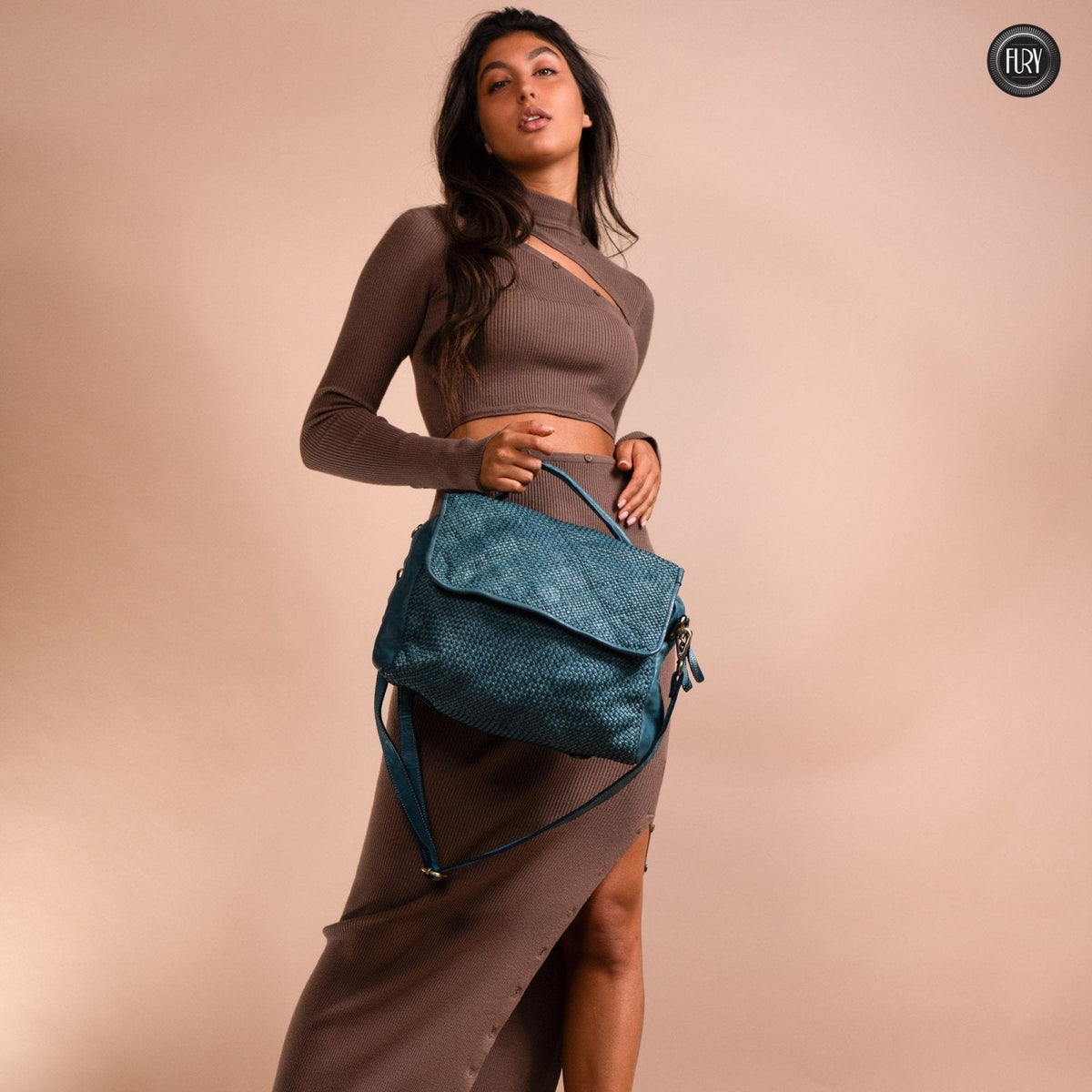 Borsa Siena Maxi in pelle intrecciata