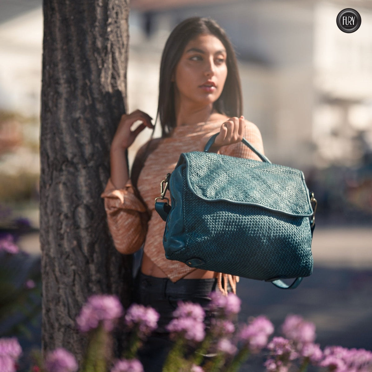 Borsa Siena Maxi in pelle intrecciata