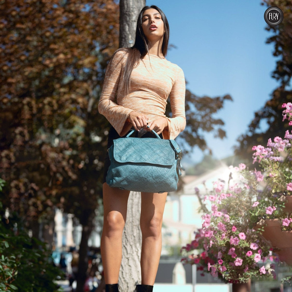Borsa Siena Maxi in pelle intrecciata