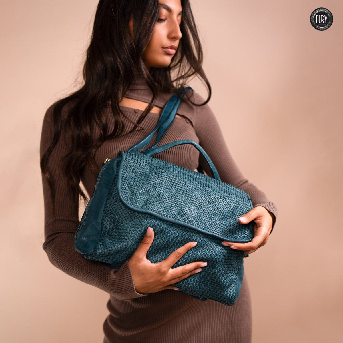 Borsa Siena Maxi in pelle intrecciata