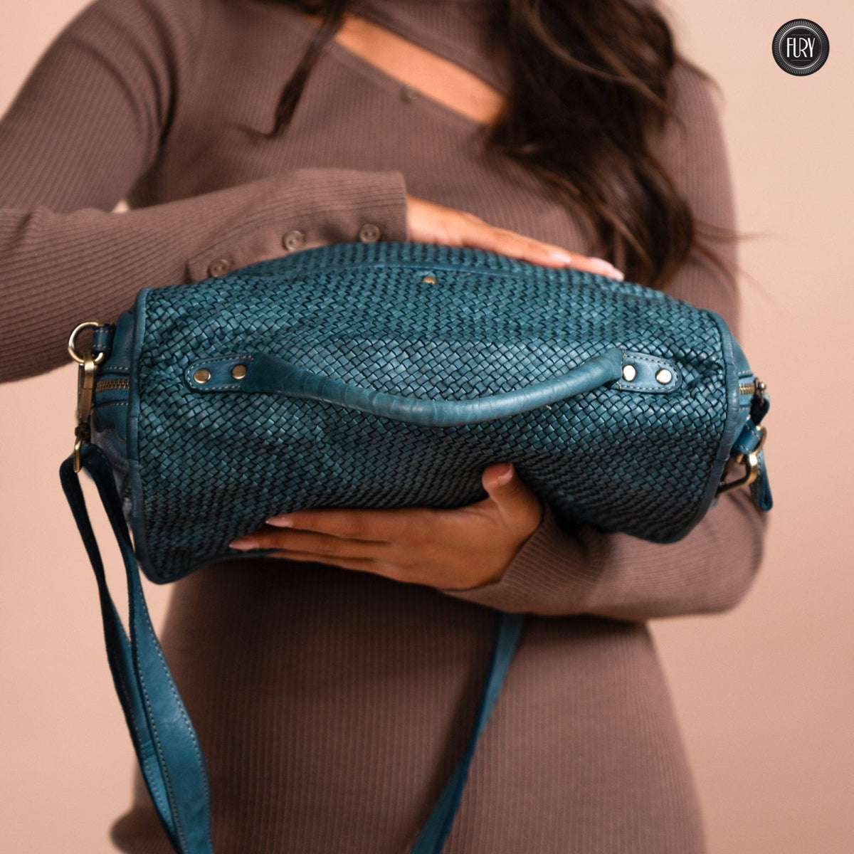 Borsa Siena Maxi in pelle intrecciata