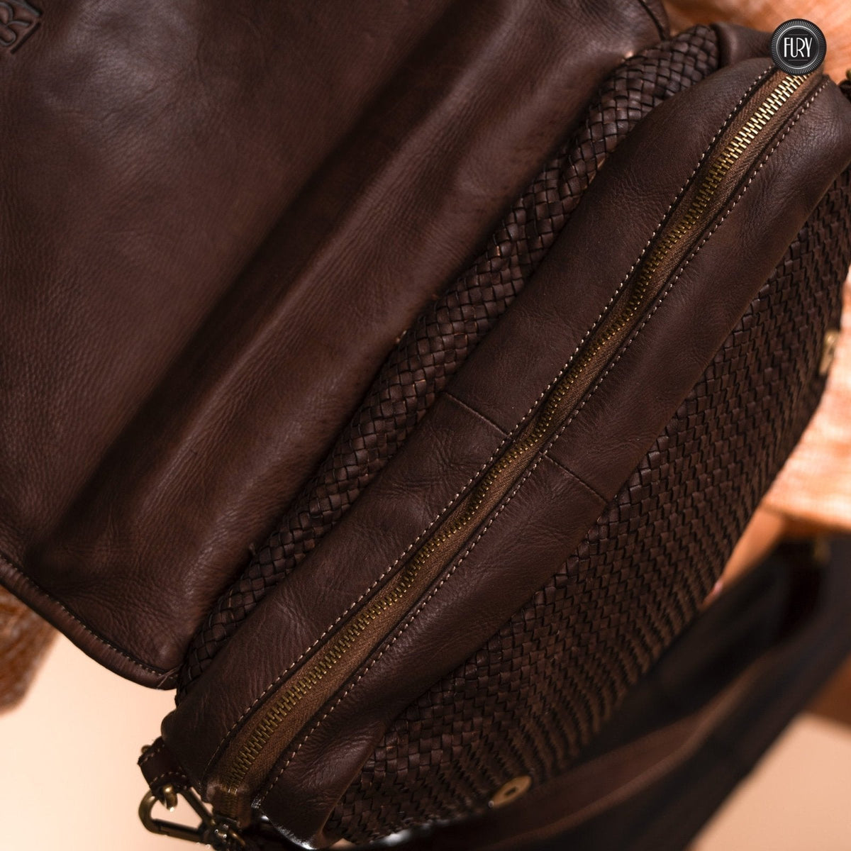 Borsa Siena Maxi in pelle intrecciata