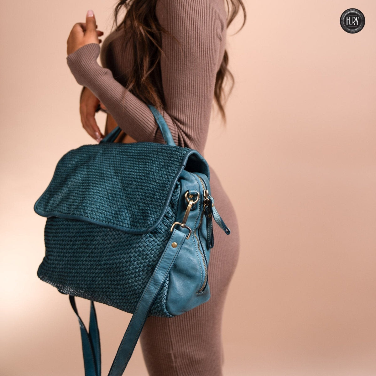 Borsa Siena Maxi in pelle intrecciata