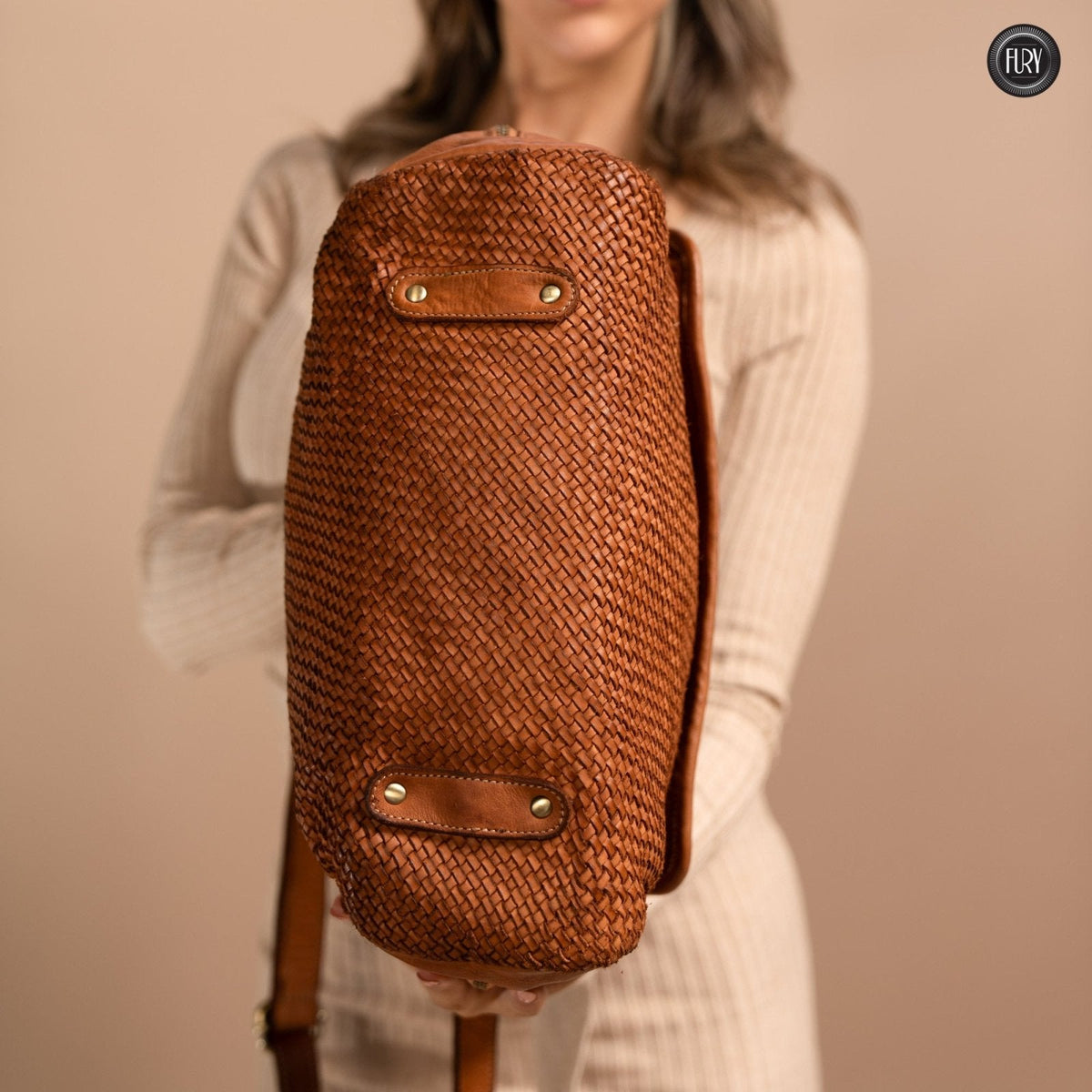 Borsa Siena Maxi in pelle intrecciata