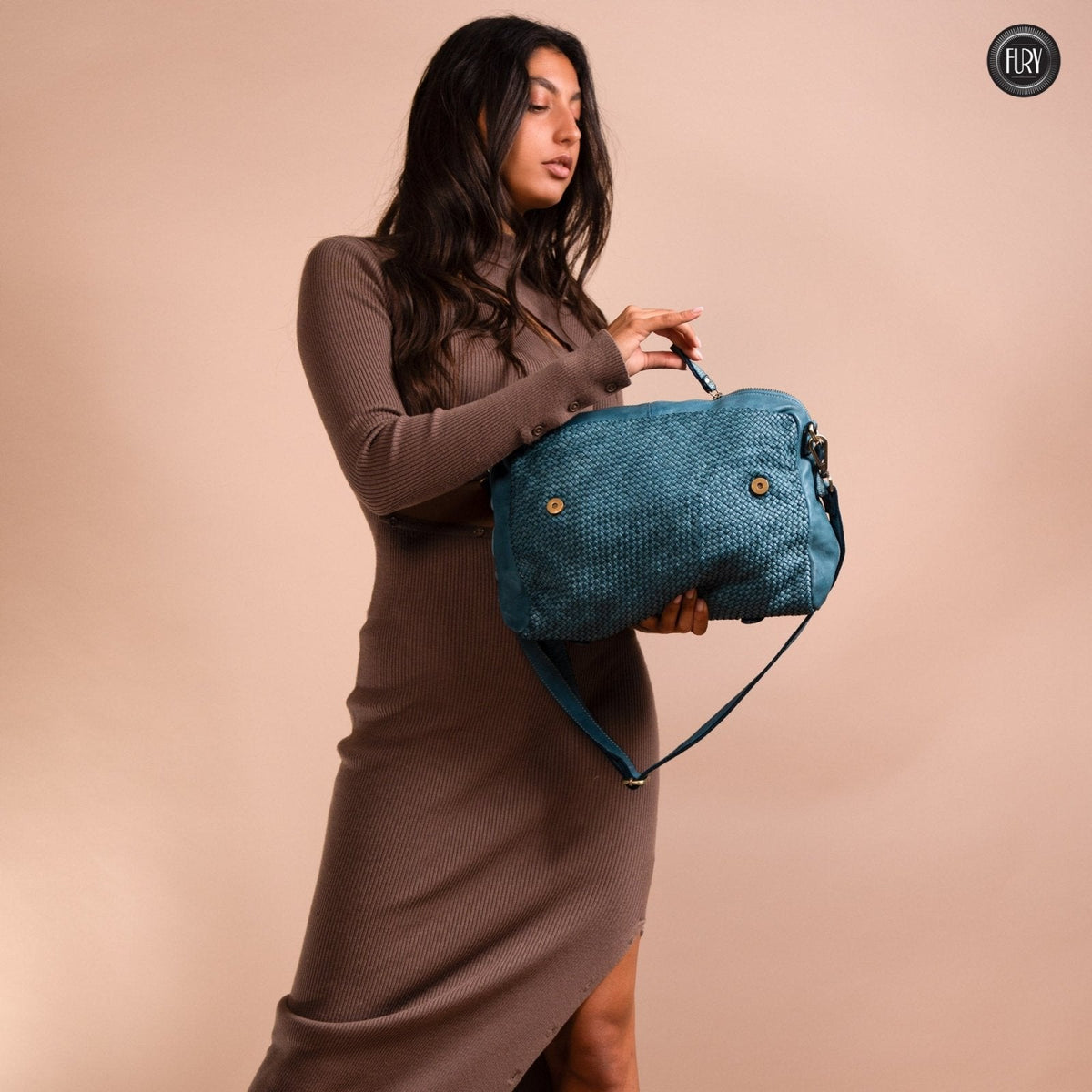 Borsa Siena Maxi in pelle intrecciata