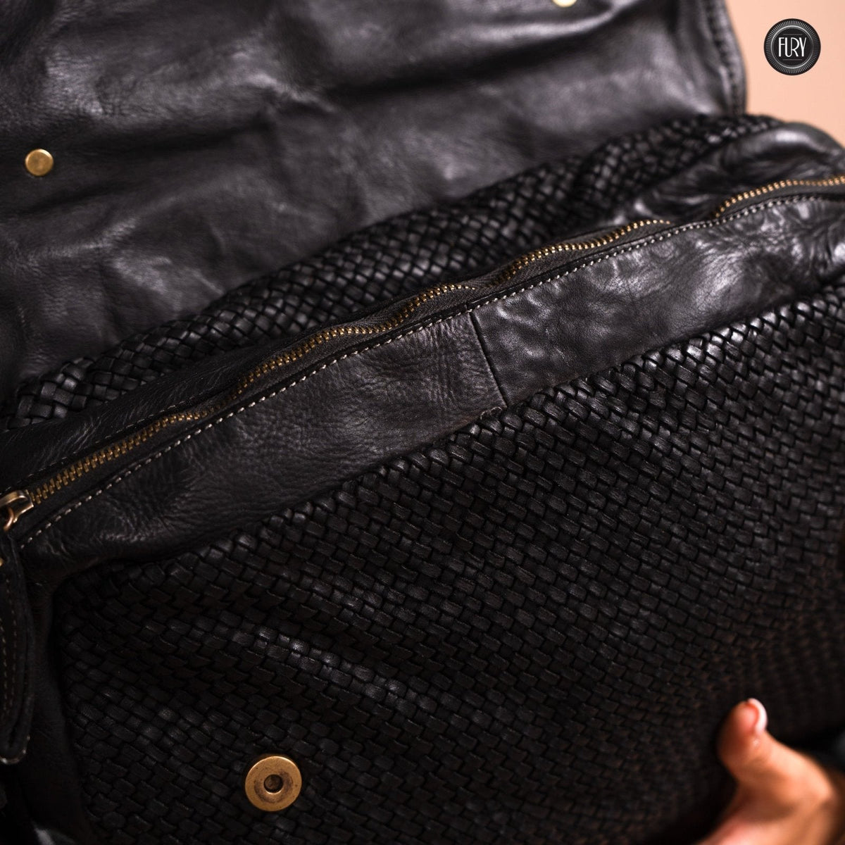 Borsa Siena Maxi in pelle intrecciata