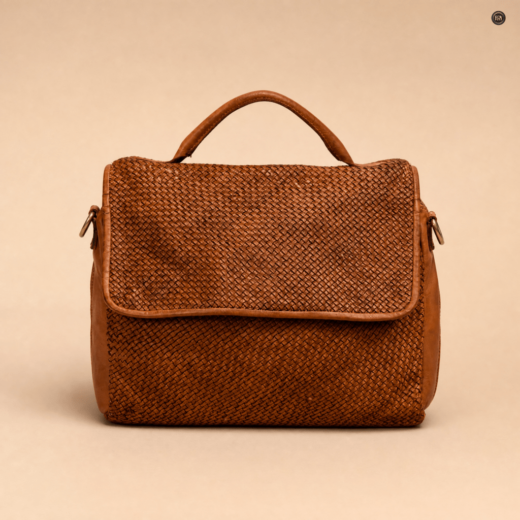 Borsa Siena Maxi in pelle intrecciata