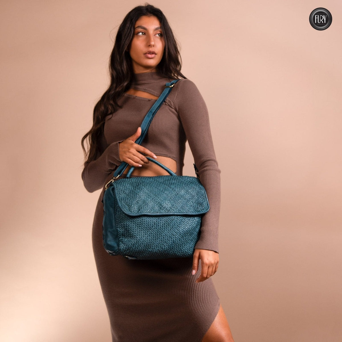 Borsa Siena Maxi in pelle intrecciata
