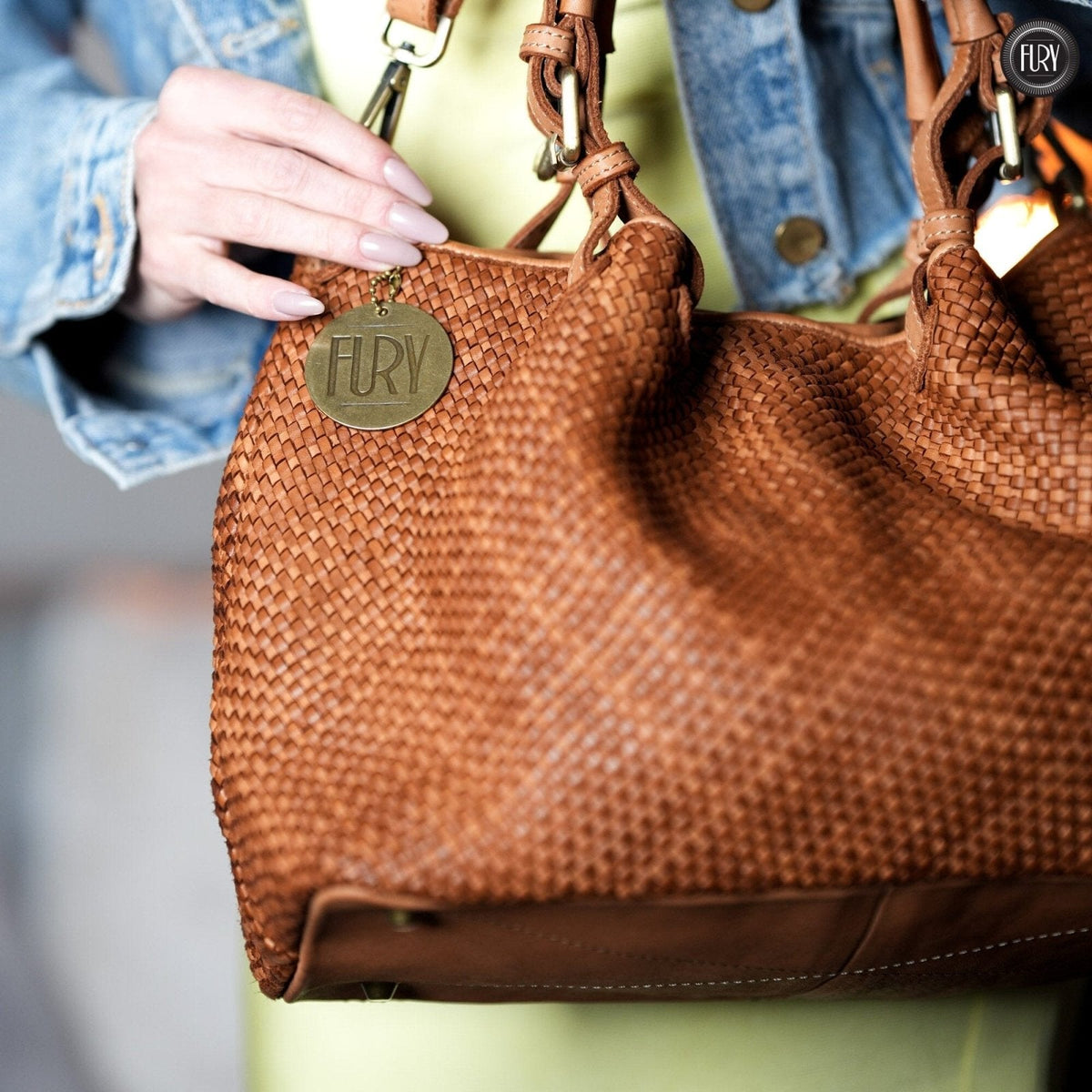 Borsa Talia in pelle intrecciata