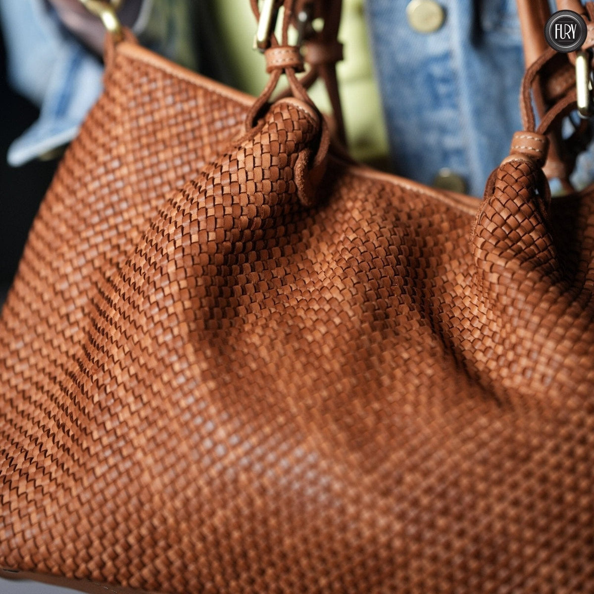 Borsa Talia in pelle intrecciata