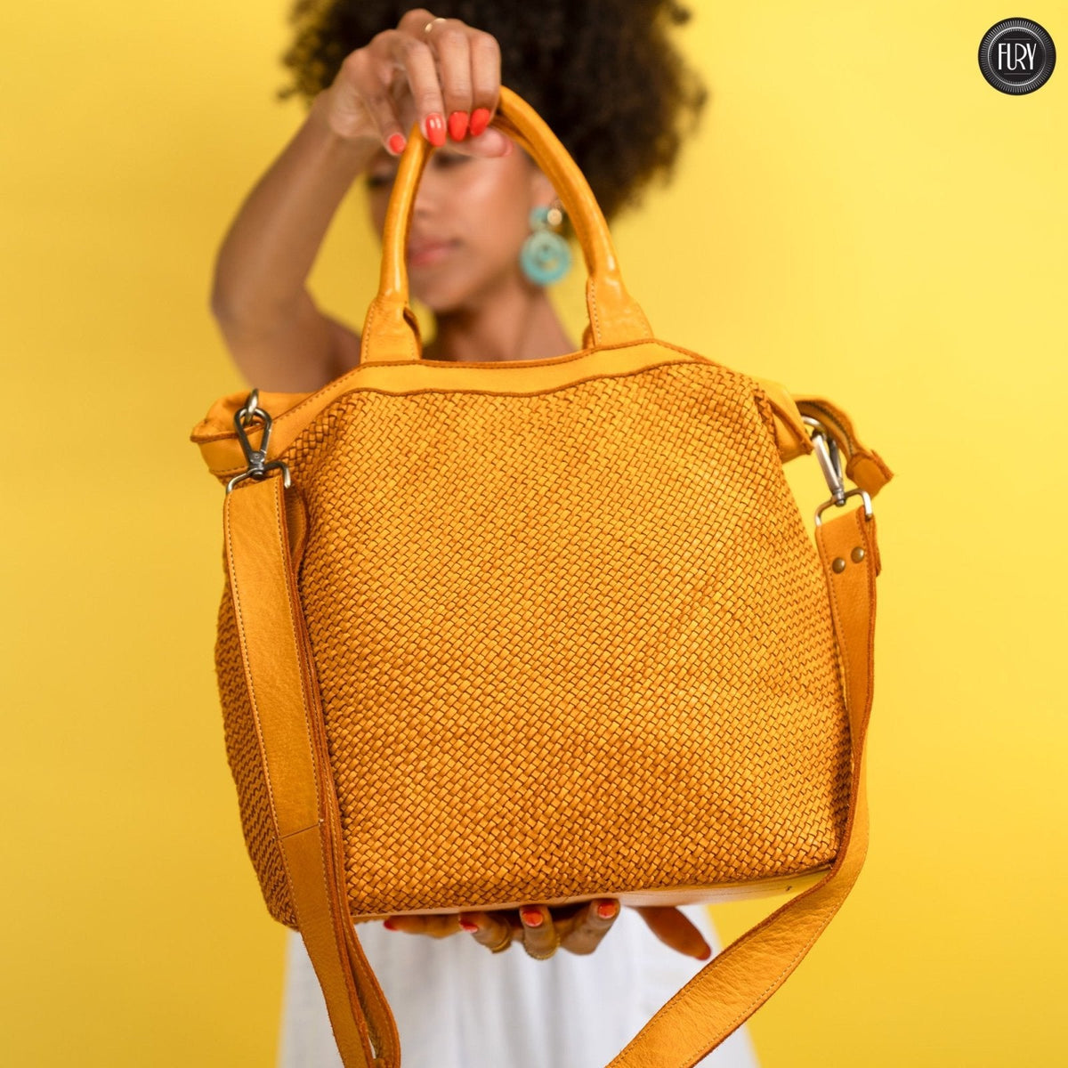 Borsa Tullia in pelle intrecciata