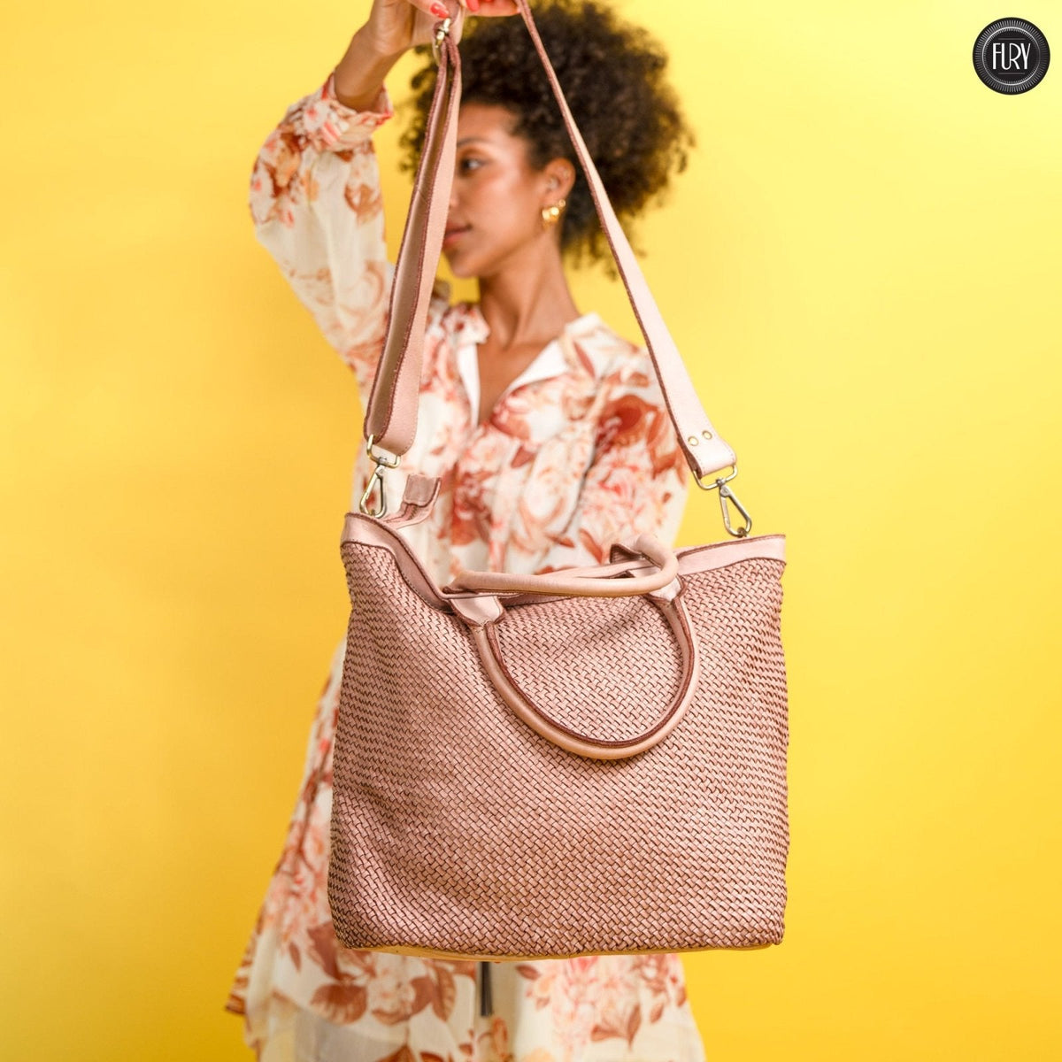 Borsa Tullia in pelle intrecciata