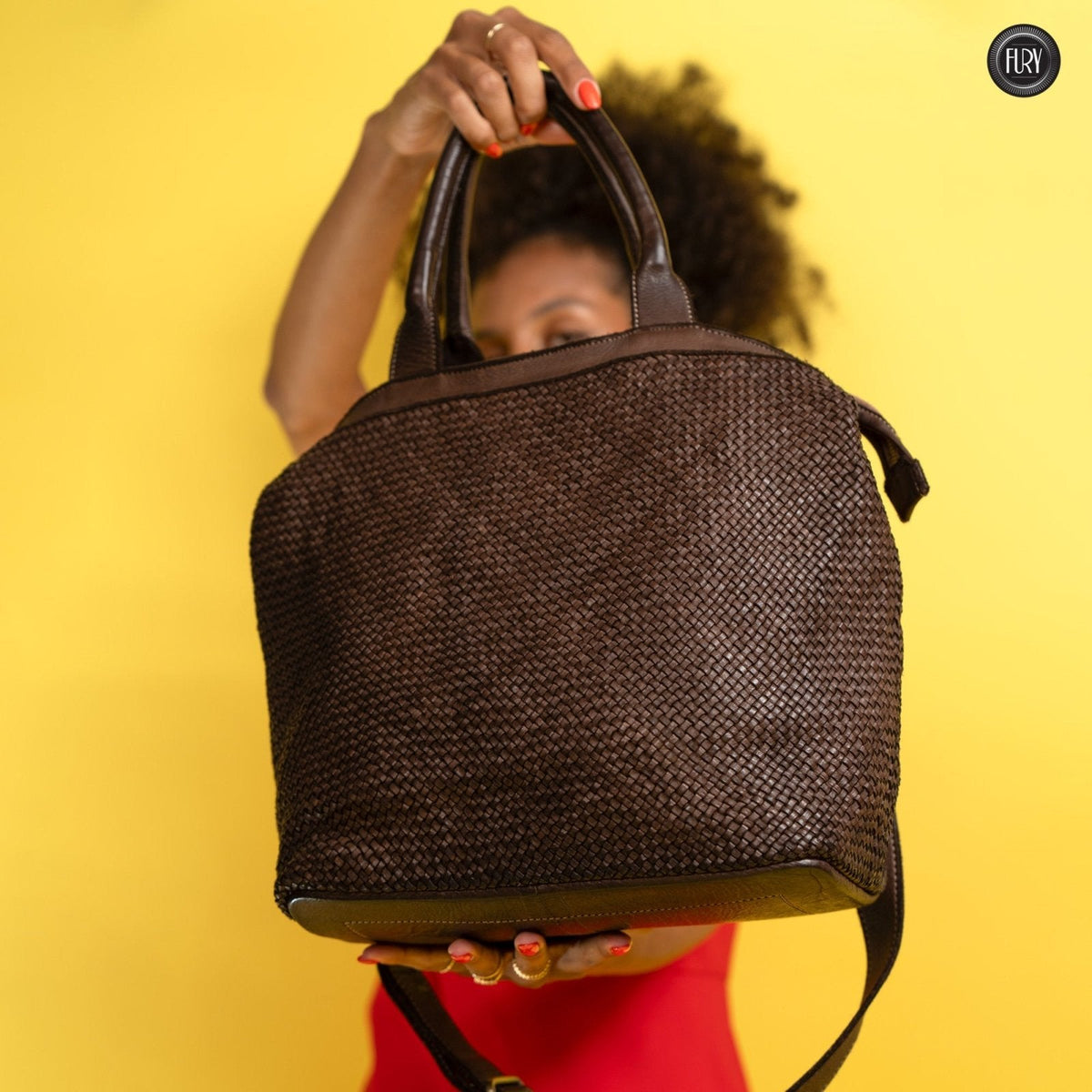 Borsa Tullia in pelle intrecciata