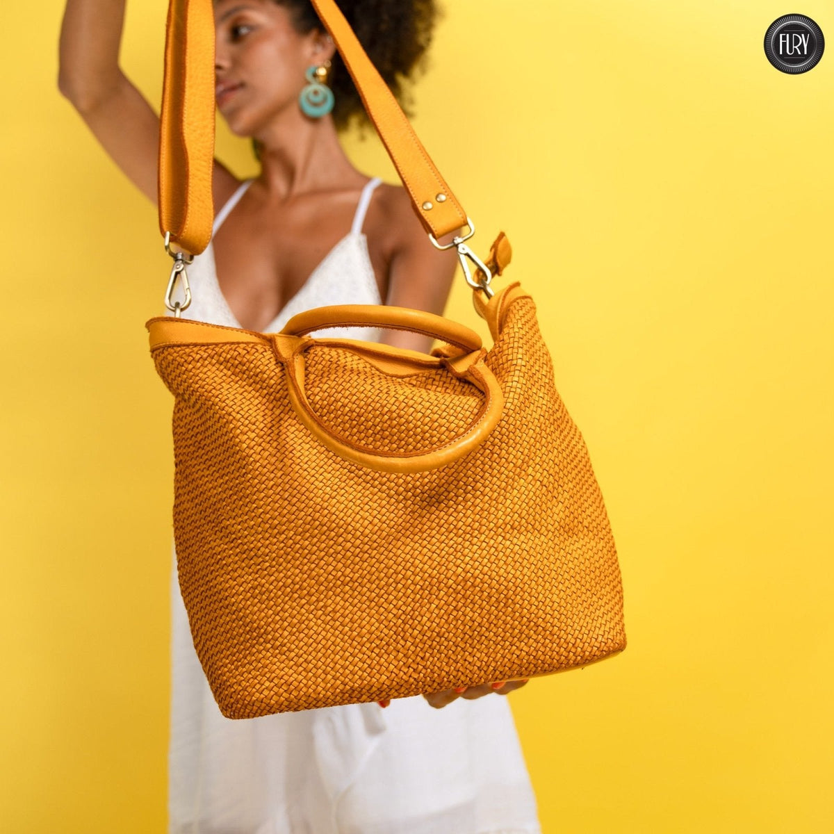 Borsa Tullia in pelle intrecciata