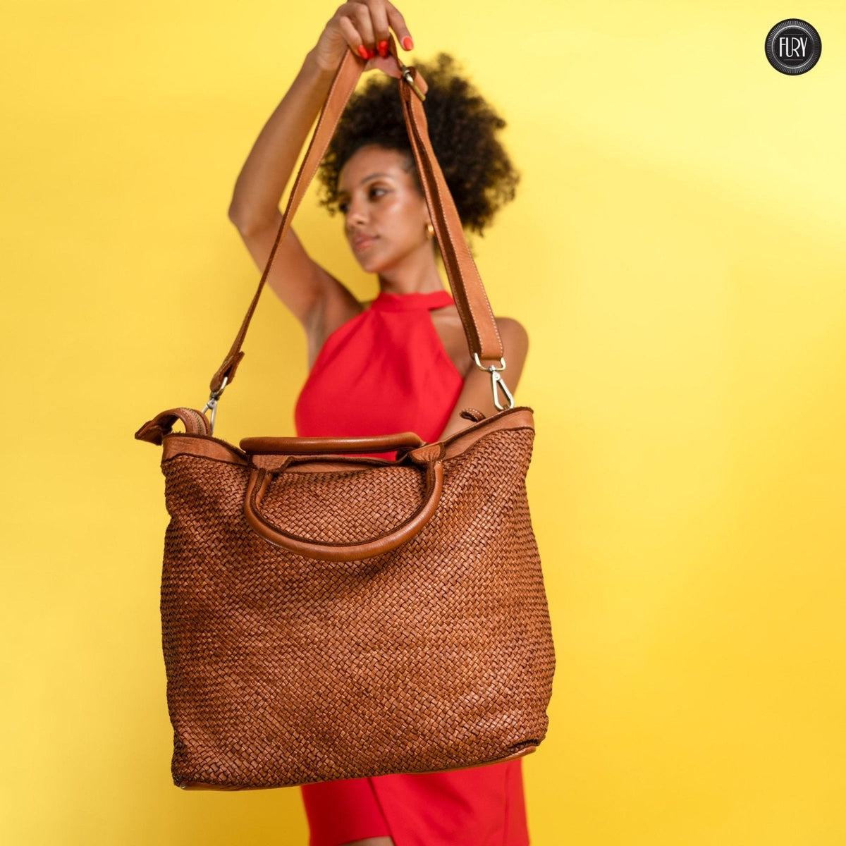 Borsa Tullia in pelle intrecciata