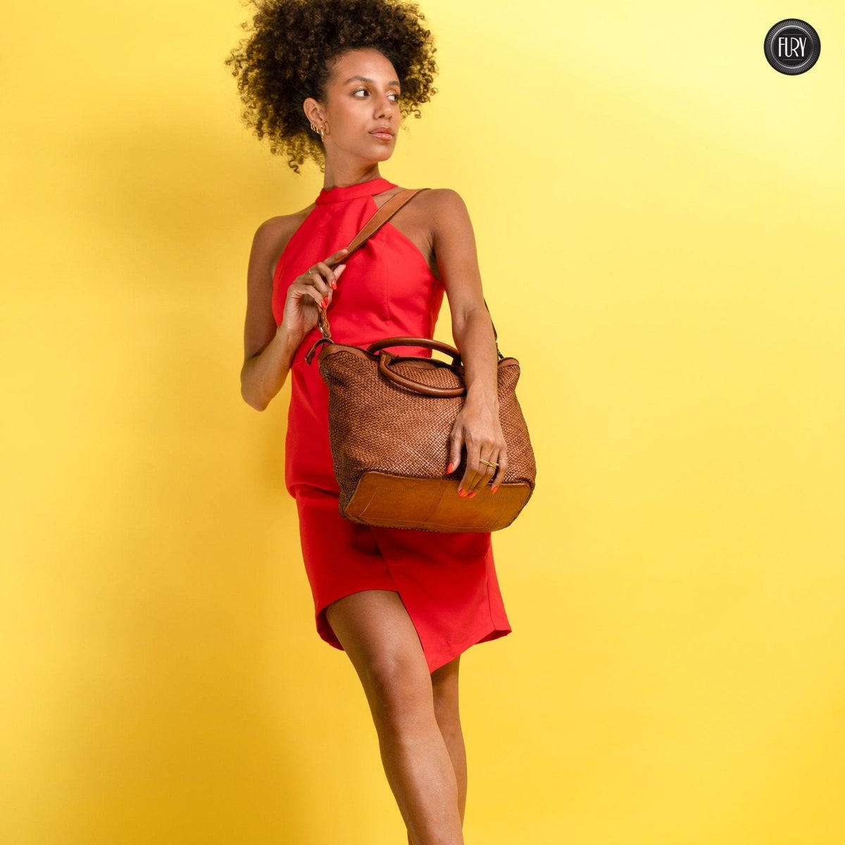 Borsa Tullia in pelle intrecciata