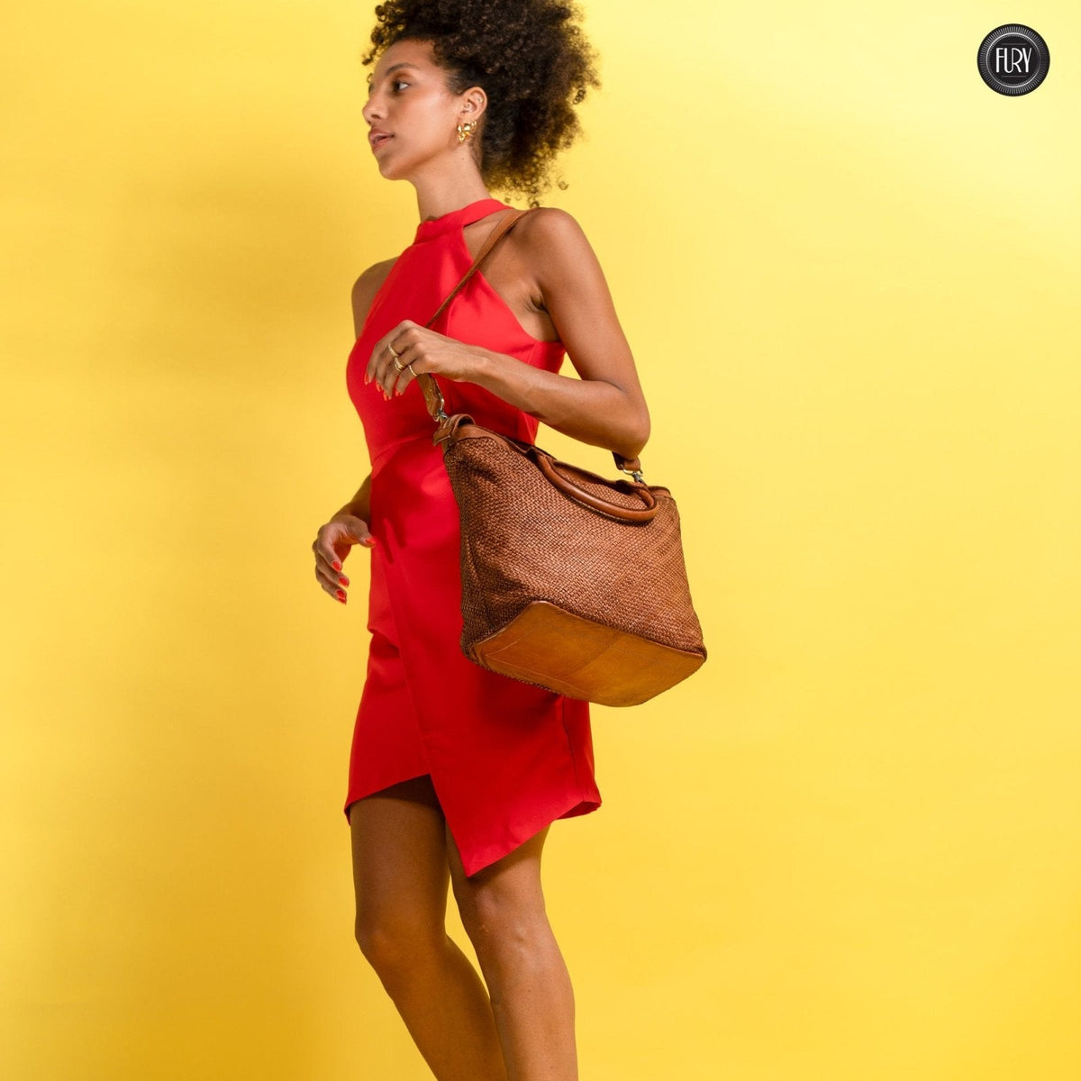 Borsa Tullia in pelle intrecciata