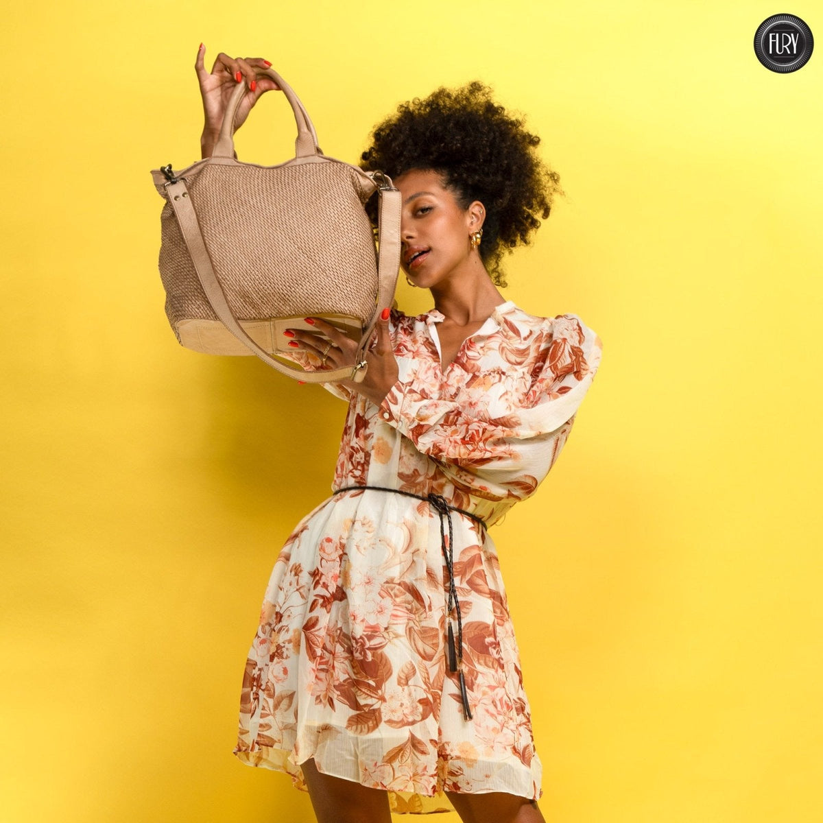 Borsa Tullia in pelle intrecciata