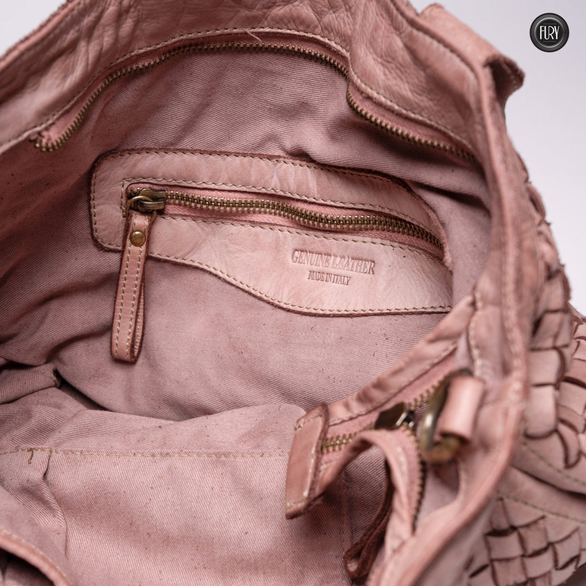 Borsa Virginia in pelle intrecciata