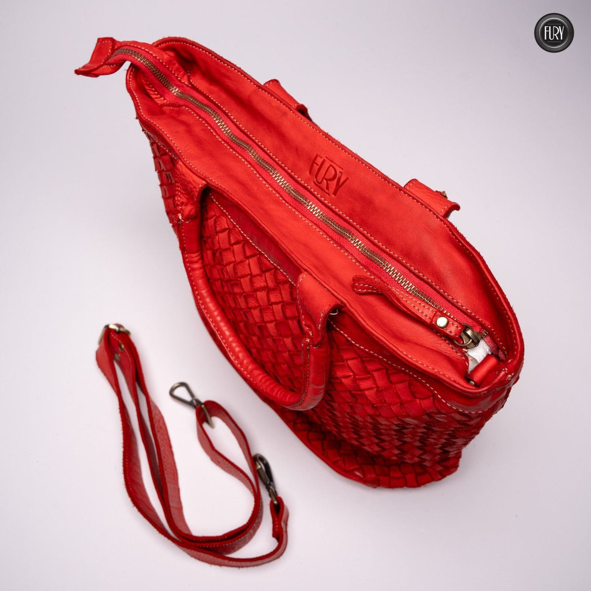 Borsa Virginia in pelle intrecciata