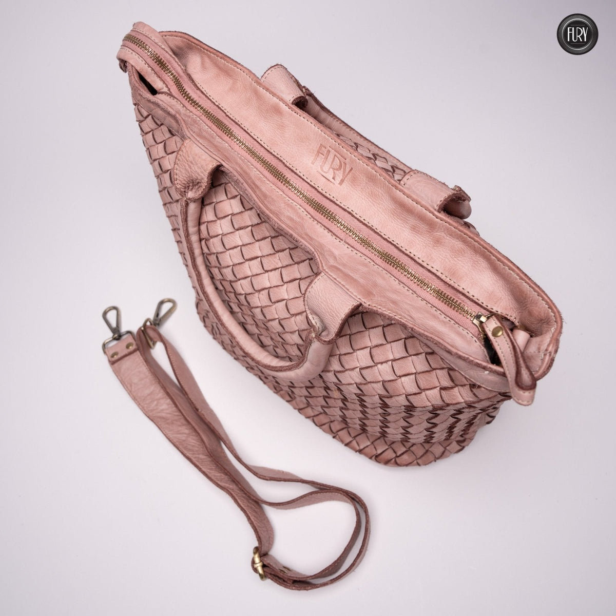 Borsa Virginia in pelle intrecciata